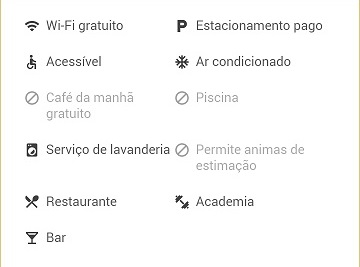 Google Resultados Locais: atributos de hotéis
