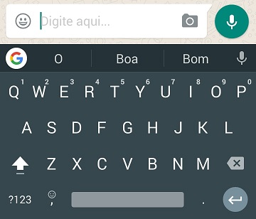 Pesquisa no teclado Gboard do Google para Android