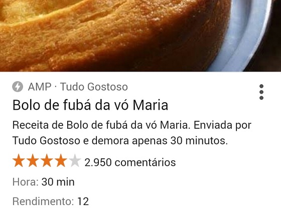 Resultados Google de imagens com AMP e dados estruturados