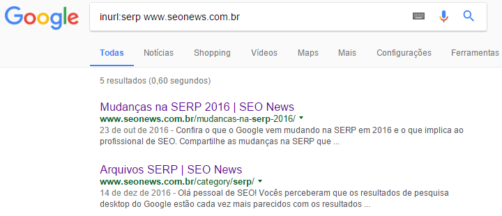 Operadores de pesquisa na busca Google