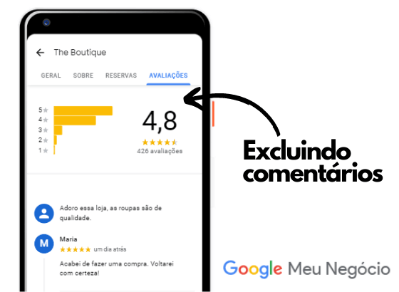 Como excluir avaliações Google Meu Negócio